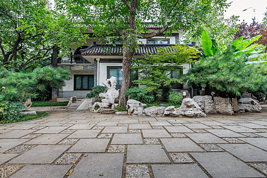 济南市大明湖公园园林建筑景观