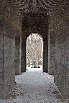 河北省石家庄市公园雪景