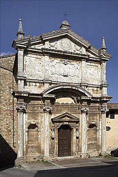 教会,圣露西亚,蒙蒂普尔查诺红葡萄酒,托斯卡纳,意大利