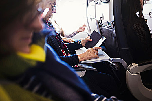 乘客,飞机,机智,电话