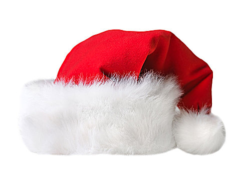 圣诞老人,红色,帽子,隔绝,白色背景