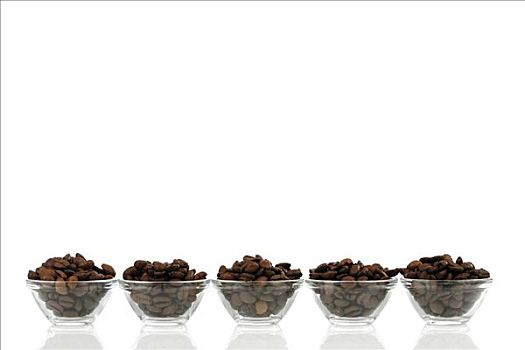 咖啡豆,玻璃碗
