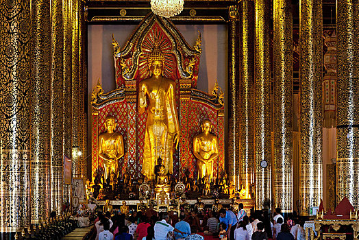 祈祷,寺庙,寺院,契迪,清迈,北方,泰国,亚洲