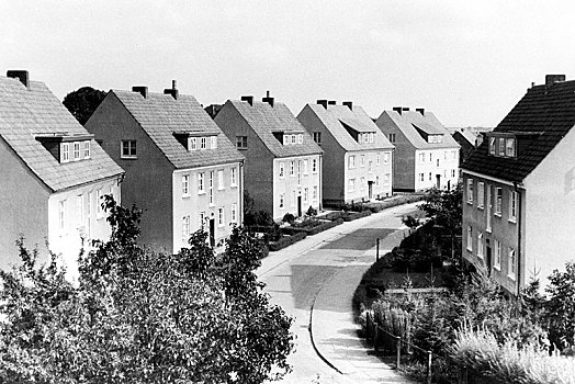 相似,房子,排列,20世纪50年代,精准,位置,未知,德国,欧洲