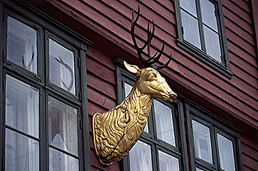挪威,卑尔根,鹿,装饰