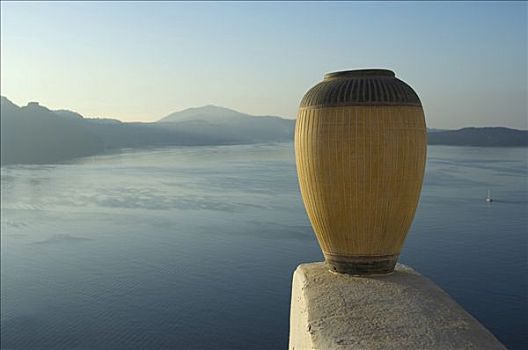 陶器,罐,锡拉岛,基克拉迪群岛,爱琴海,希腊