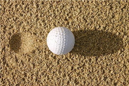 高尔夫球,沙子,球场