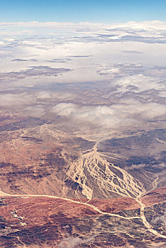 航拍高原山川雪山