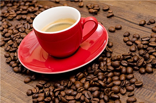 阿拉伯咖啡,咖啡豆,红色,浓咖啡
