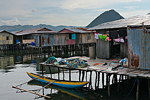 房子,乡村,湾,巴布亚岛,印度尼西亚,大幅,尺寸