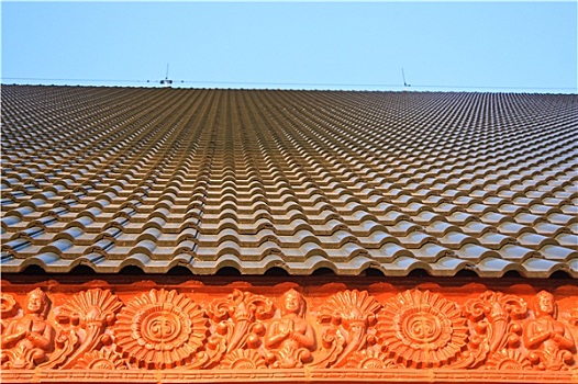 泰国,庙宇,屋顶