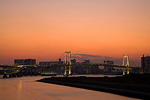 彩虹桥,港口,东京,日本,亚洲