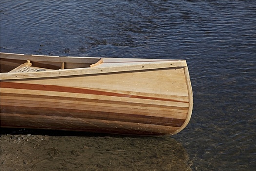 船首,木质,独木舟