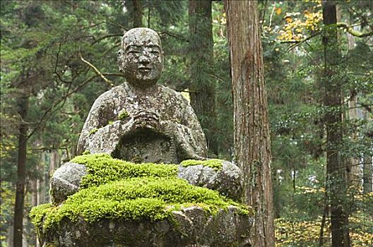 雕塑,树林,关西,日本