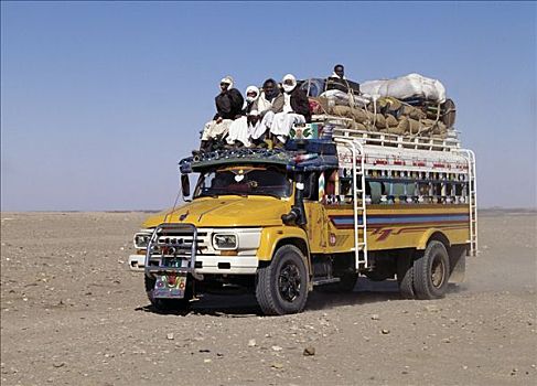 巴士,旅行,努比亚,沙漠,东方,尼罗河,北方,苏丹