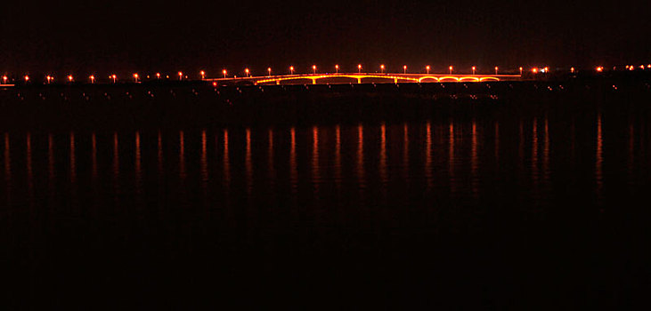 桥,长桥,夜晚