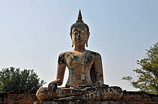 佛像,佛,一瞬,启迪,寺院,素可泰遗址公园,素可泰,泰国,亚洲
