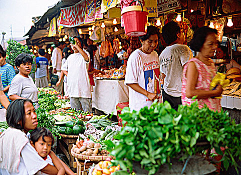 湿,食品市场,马尼拉,菲律宾
