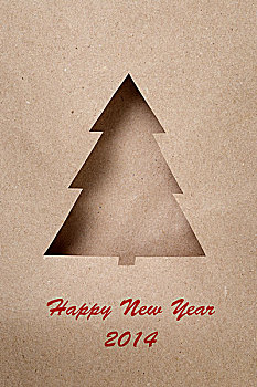 明信片,纸,圣诞树,新年