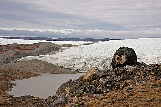 格陵兰,大,峡湾,冰原,冰河,冰碛,结冰,碎片,风景,大幅,尺寸
