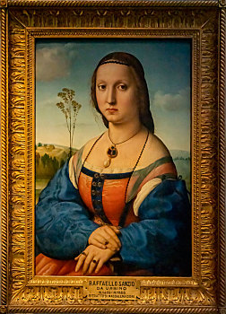 拉斐尔,梅达雷娜多尼肖像,portrait,of,meddalena,doni