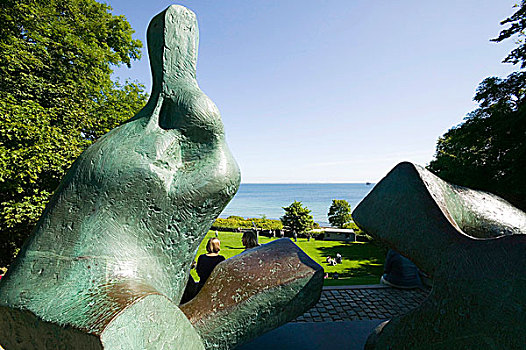 雕塑,公园,路易斯安那,现代艺术博物馆,丹麦
