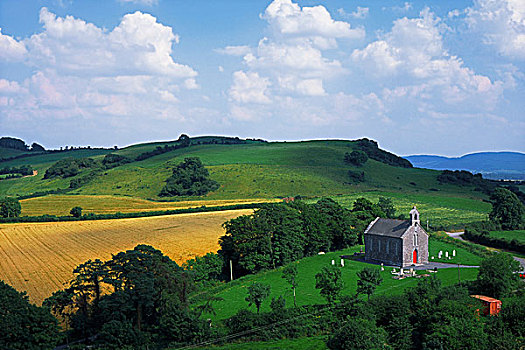 爱尔兰,教堂,土地