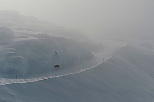 滑雪胜地,遮盖,雾,惠斯勒,不列颠哥伦比亚省,加拿大