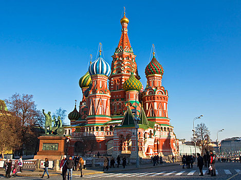 瓦西里升天大教堂,莫斯科,俄罗斯,欧洲