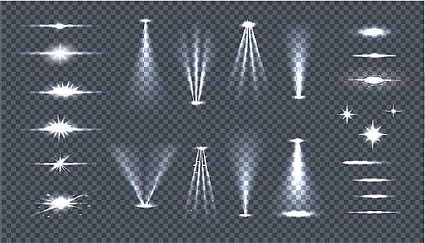 鲜明,亮灯,透明,发光,烟花,光亮,闪耀,灯,特效,光泽,爆炸,火花,闪光,光线,星放射状,矢量,插画