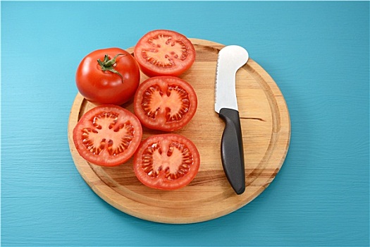 西红柿,一半,刀