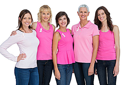 女人,穿,粉色,乳腺癌,意识