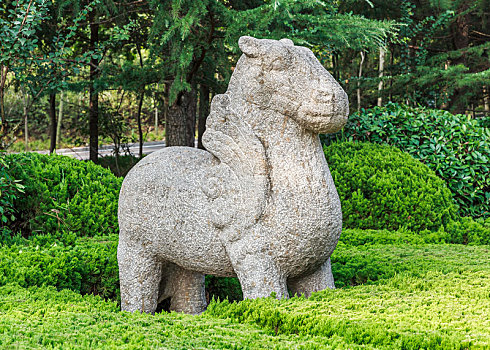 中国河南省永城市芒砀山汉梁王陵景区石像生