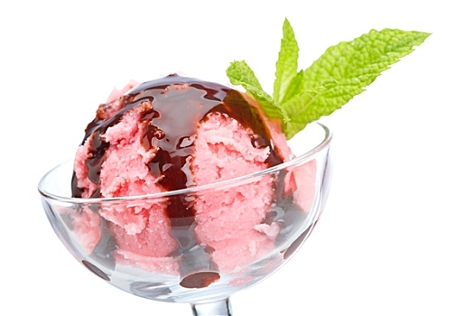 美味,树莓,冰淇淋