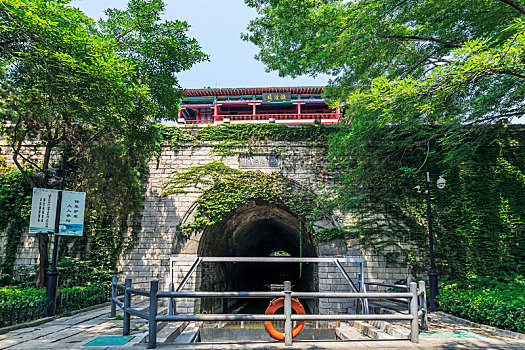 济南大明湖北水门汇波楼古建筑