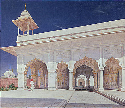 莫卧尔王朝,德里,堡垒,1875年,艺术家
