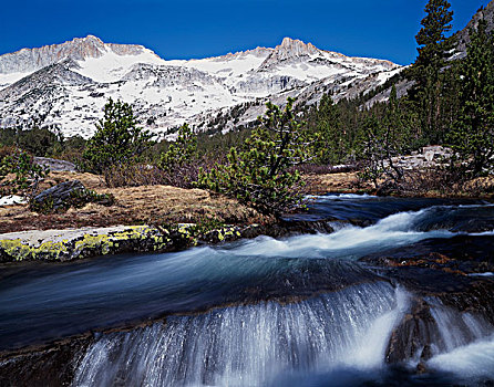 加利福尼亚,内华达山脉,印尤国家森林,溪流,高,大幅,尺寸