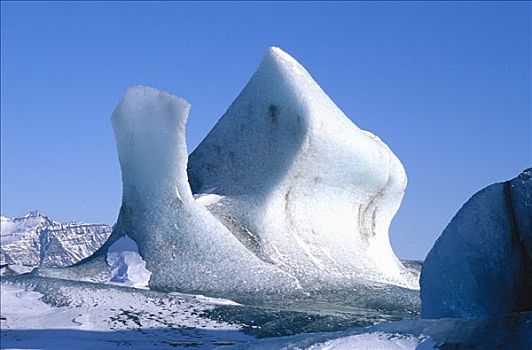 冰河,泻湖,冰冻,冰山,冬天,冰岛,欧洲