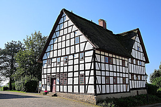 半木结构房屋,北莱茵-威斯特伐利亚,德国,欧洲