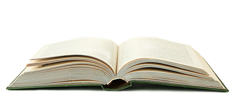 翻开,书本,隔绝,白色背景