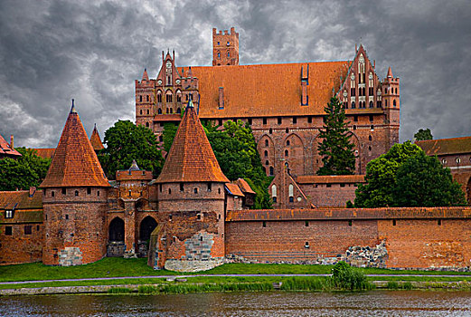 欧洲,波兰,马尔堡,中世纪,城堡,画廊