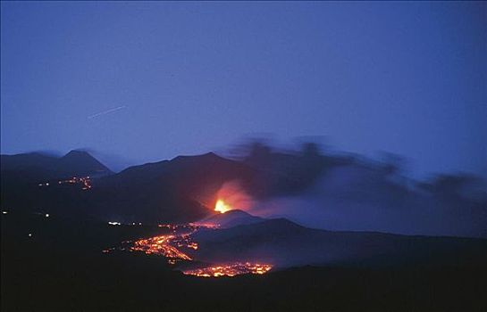 山,火山岩,风景,西西里,意大利,欧洲