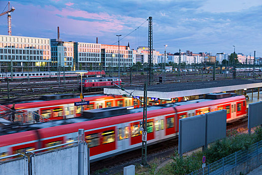 铁路,火车,地铁,车站,慕尼黑,德国
