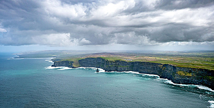 莫赫悬崖,岩石海岸,悬崖,克雷尔县,爱尔兰,欧洲