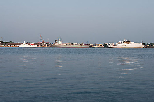 游船,停靠,港口,高知,喀拉拉,印度