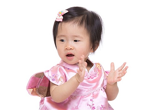 中国人,女婴,鼓掌,手