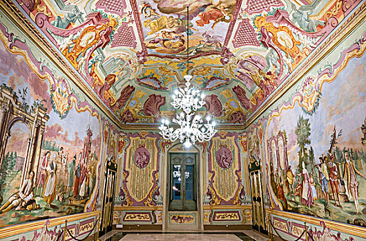 洛可可风格,壁画,公爵宫,阿普利亚区,意大利,欧洲