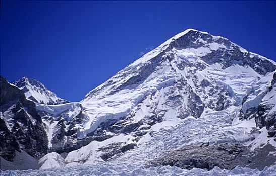 西部,山脊,珠穆朗玛峰,昆布,正面,挨着,喜马拉雅山,尼泊尔