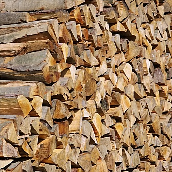 一堆,木头