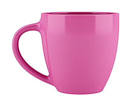 粉色,陶瓷,杯子,隔绝,白色背景,背景,插画